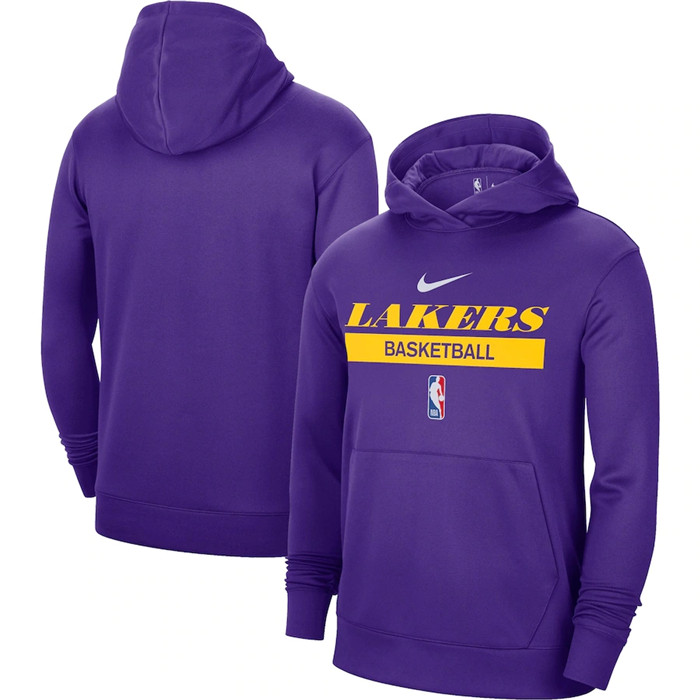 Men's Purple Los Angeles Lakers Spotlight Fleece Overhead Hoodie